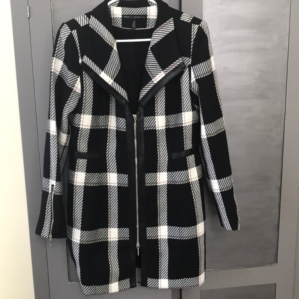 White House Black Market Plaid Coat/Topper